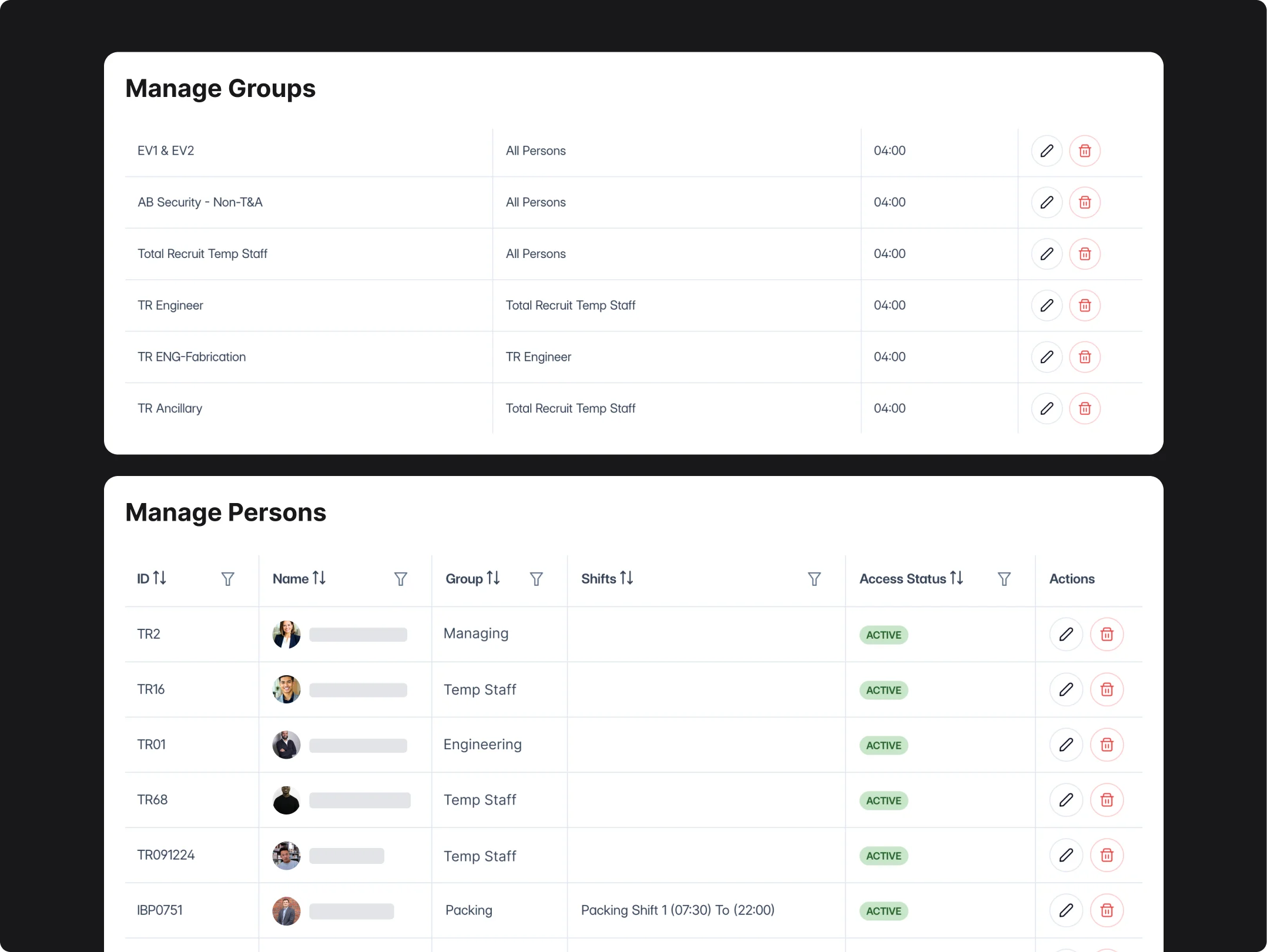 Team & Group Organisation