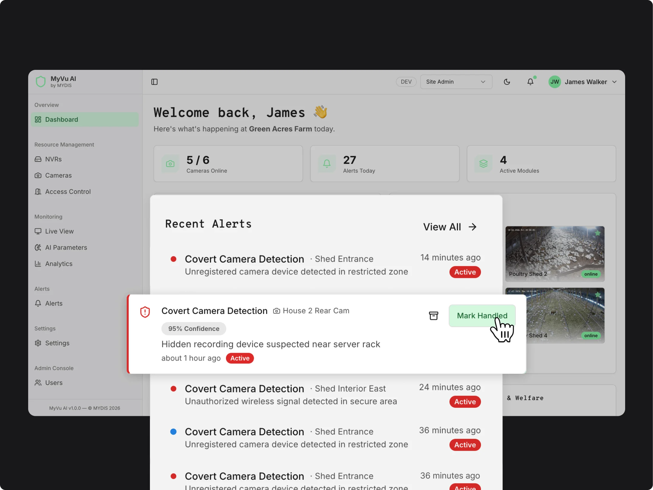 Central Monitoring Dashboard