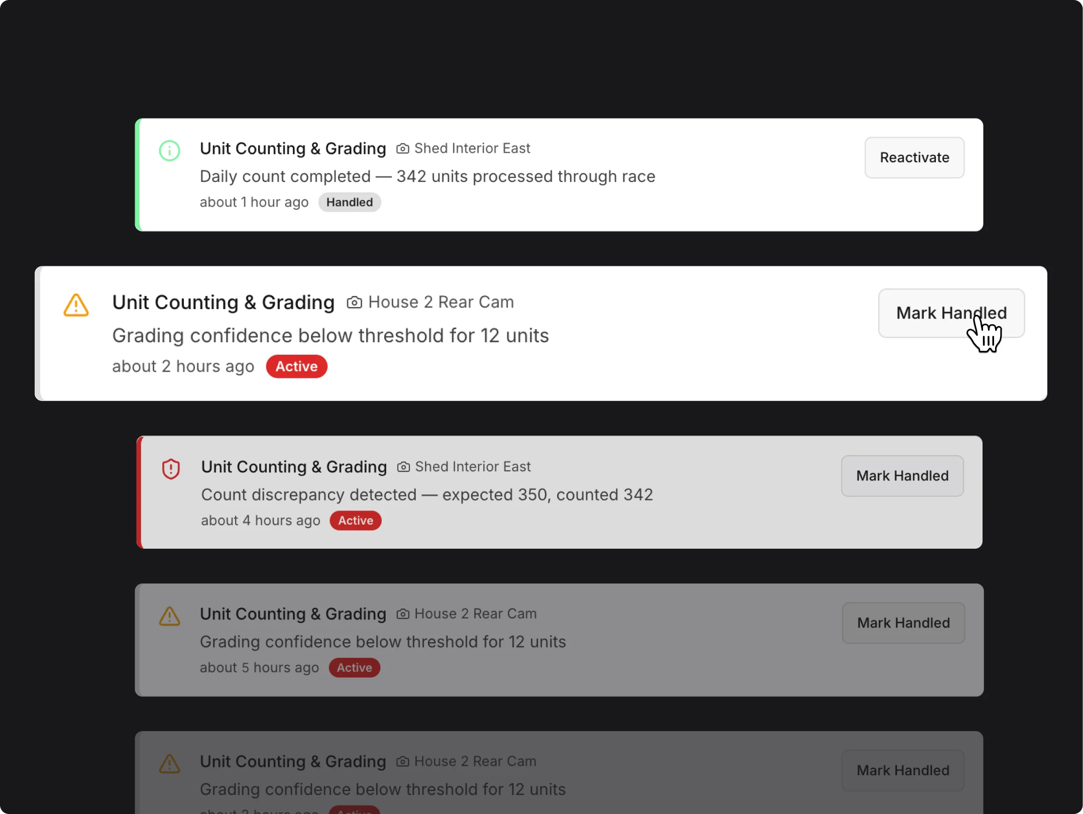 Counting & Grading Alerts